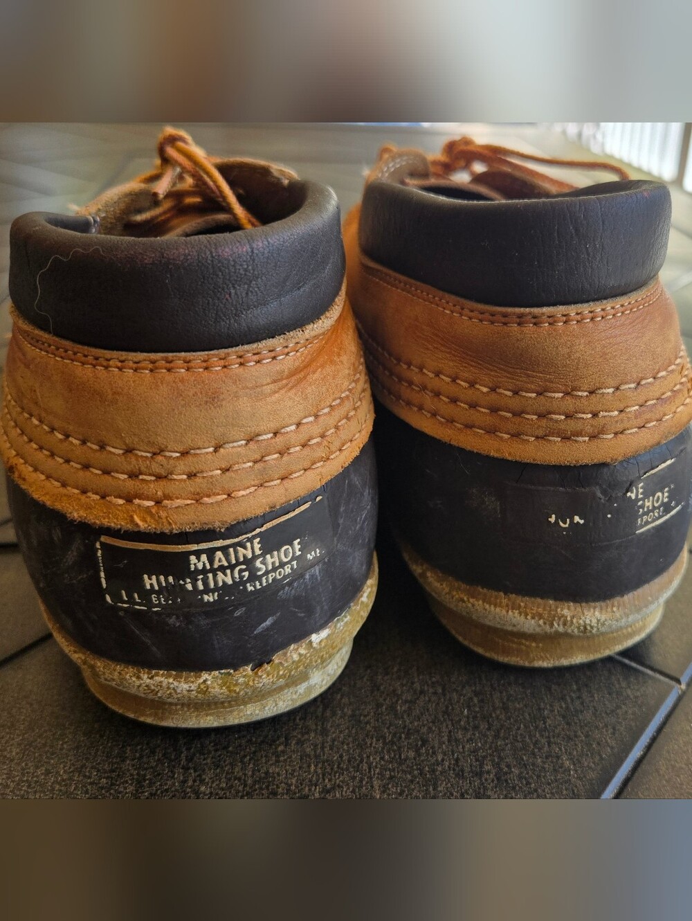 L.L. Bean Brown Leather and Black Rubber Men’s Duck Boots - Picture 5 of 8